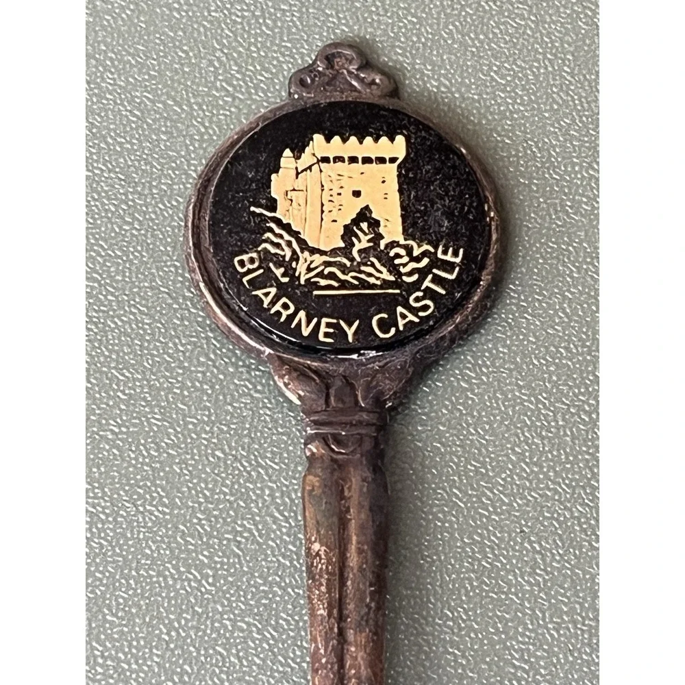 Vintage Collector Silver Plated And Enamel Spoon Blarney Castle Ireland‎